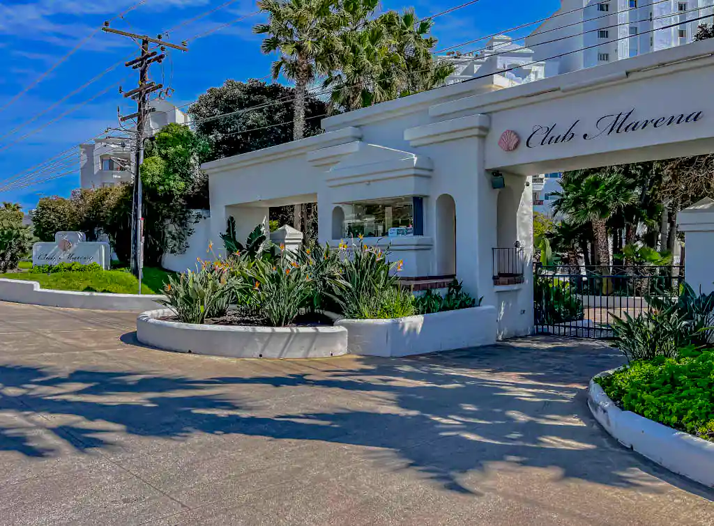 Club Marena gated entrance and gatehouse