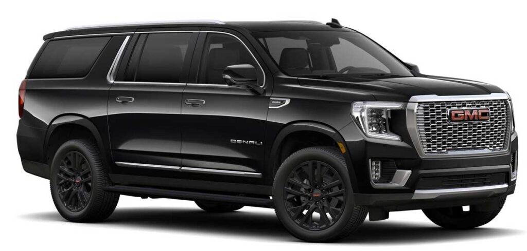 GMC Yukon Denali luxury black SUV